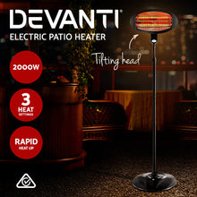 Load image into Gallery viewer, Devanti 2000w Electric Portable Patio Strip Heater