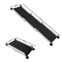 Load image into Gallery viewer, 2 i.Pet Deluxe Aluminium Foldable Dog Pet Ramp - Black Aus