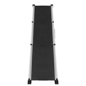 2 i.Pet Deluxe Aluminium Foldable Dog Pet Ramp - Black Aus