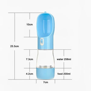 Blue Dog Water Bottle Feeder Bowl Portable Water Food Bottle Pets Outdoor Travel Drinking Dog Bowls Water Bowl for Dogs Aus