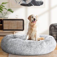 Load image into Gallery viewer, Pet Bed Dog Cat Calming Bed Extra Large 110cm Charcoal Sleeping Comfy Washable