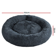 Load image into Gallery viewer, Pet Bed Dog Cat Calming Bed Extra Large 110cm Dark Grey Sleeping Comfy Washable