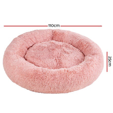 Load image into Gallery viewer, Pet Bed Dog Cat Calming Bed Extra Large 110cm Pink Sleeping Comfy Washable