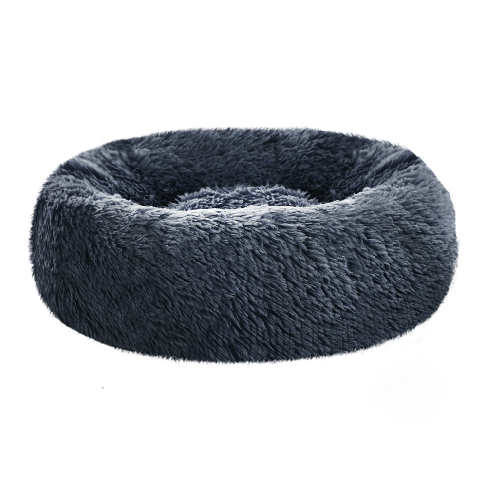 Pet Bed Dog Cat Calming Bed Small 60cm Dark Grey Sleeping Comfy Cave Washable