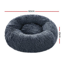 Load image into Gallery viewer, Pet Bed Dog Cat Calming Bed Small 60cm Dark Grey Sleeping Comfy Cave Washable