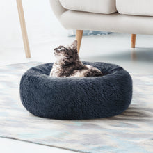 Load image into Gallery viewer, Pet Bed Dog Cat Calming Bed Small 60cm Dark Grey Sleeping Comfy Cave Washable