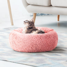 Load image into Gallery viewer, Pet Bed Dog Cat Calming Bed Small 60cm Pink Sleeping Comfy Cave Washable