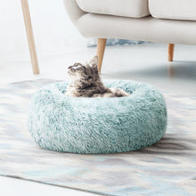 Load image into Gallery viewer, Pet Bed Dog Cat Calming Bed Small 60cm Teal Sleeping Comfy Cave Washable