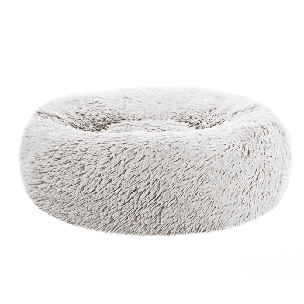 Pet Bed Dog Cat Calming Bed Small 60cm White Sleeping Comfy Cave Washable