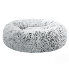 Load image into Gallery viewer, Pet Bed Dog Cat Calming Bed Medium 75cm Charcoal Sleeping Comfy Cave Washable