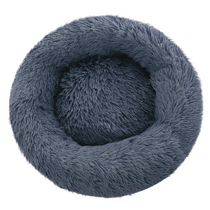 Pet Bed Dog Cat Calming Bed Medium 75cm Dark Grey Sleeping Comfy Cave Washable