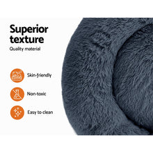 Load image into Gallery viewer, Pet Bed Dog Cat Calming Bed Medium 75cm Dark Grey Sleeping Comfy Cave Washable