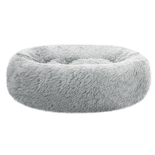 Load image into Gallery viewer, Pet Bed Dog Cat Calming Bed Medium 75cm Light Grey Sleeping Comfy Cave Washable