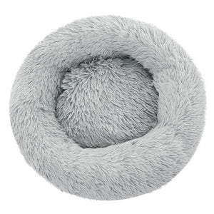 Pet Bed Dog Cat Calming Bed Medium 75cm Light Grey Sleeping Comfy Cave Washable