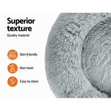 Load image into Gallery viewer, Pet Bed Dog Cat Calming Bed Medium 75cm Light Grey Sleeping Comfy Cave Washable