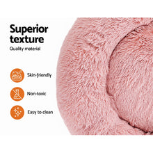 Load image into Gallery viewer, Pet Bed Dog Cat Calming Bed Medium 75cm Pink Sleeping Comfy Cave Washable