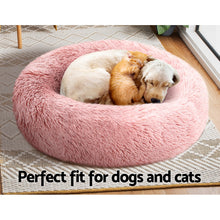 Load image into Gallery viewer, Pet Bed Dog Cat Calming Bed Medium 75cm Pink Sleeping Comfy Cave Washable