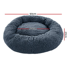 Load image into Gallery viewer, Pet Bed Dog Cat Calming Bed Large 90cm Dark Grey Sleeping Comfy Cave Washable