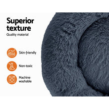 Load image into Gallery viewer, Pet Bed Dog Cat Calming Bed Large 90cm Dark Grey Sleeping Comfy Cave Washable