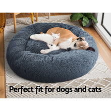 Load image into Gallery viewer, Pet Bed Dog Cat Calming Bed Large 90cm Dark Grey Sleeping Comfy Cave Washable