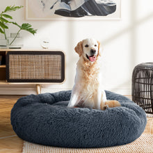 Load image into Gallery viewer, Pet Bed Dog Cat Calming Bed Large 90cm Dark Grey Sleeping Comfy Cave Washable