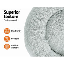 Load image into Gallery viewer, Pet Bed Dog Cat Calming Bed Large 90cm Light Grey Sleeping Comfy Cave Washable