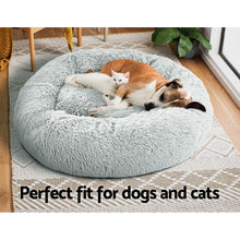 Load image into Gallery viewer, Pet Bed Dog Cat Calming Bed Large 90cm Light Grey Sleeping Comfy Cave Washable