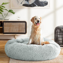 Load image into Gallery viewer, Pet Bed Dog Cat Calming Bed Large 90cm Light Grey Sleeping Comfy Cave Washable