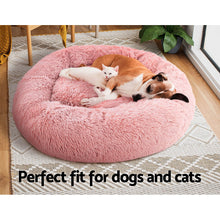 Load image into Gallery viewer, Pet Bed Dog Cat Calming Bed Large 90cm Pink Sleeping Comfy Cave Washable