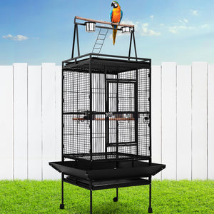 i.Pet Pet Bird Cage with Perch - Black Aus