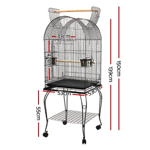 i.Pet Large Bird Cage with Perch - Black Aus