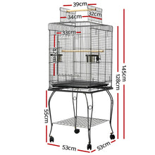 Load image into Gallery viewer, i.Pet Large Bird Cage with Perch - Black Aus