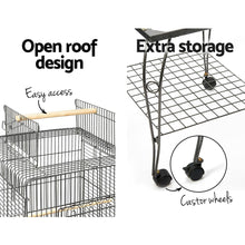 Load image into Gallery viewer, i.Pet Large Bird Cage with Perch - Black Aus