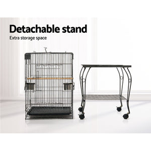 i.Pet Large Bird Cage with Perch - Black Aus