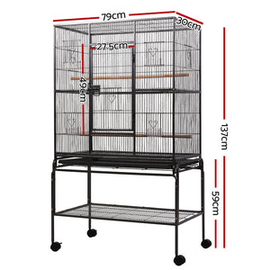 i.Pet Bird Cage Pet Cages Aviary 137CM Large Travel Stand Budgie Parrot Toys Aus