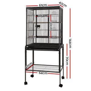 i.Pet Bird Cage Pet Cages Aviary 144CM Large Travel Stand Budgie Parrot Toys Aus