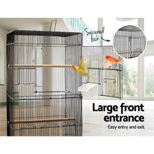 Load image into Gallery viewer, i.Pet Medium Bird Cage with Perch - Black Aus