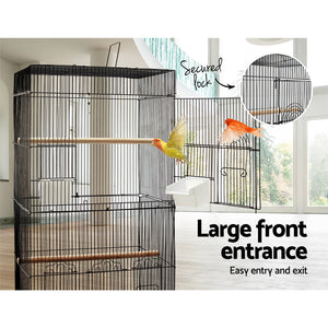 i.Pet Medium Bird Cage with Perch - Black Aus