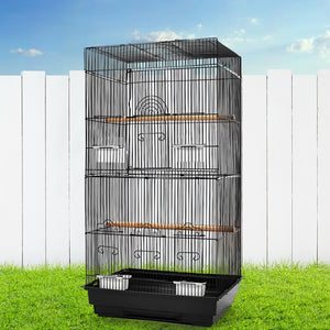 i.Pet Medium Bird Cage with Perch - Black Aus