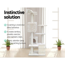 Load image into Gallery viewer, i.Pet Cat Tree 134cm Trees Scratching Post Scratcher Tower Condo House Furniture Wood Beige Aus