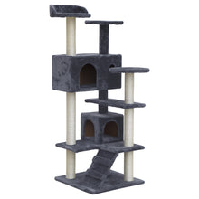 Load image into Gallery viewer, i.Pet Cat Tree 134cm Trees Scratching Post Scratcher Tower Condo House Furniture Wood Grey Aus