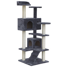 Load image into Gallery viewer, i.Pet Cat Tree 134cm Trees Scratching Post Scratcher Tower Condo House Furniture Wood Grey Aus