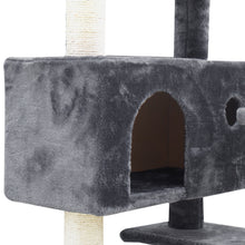 Load image into Gallery viewer, i.Pet Cat Tree 134cm Trees Scratching Post Scratcher Tower Condo House Furniture Wood Grey Aus