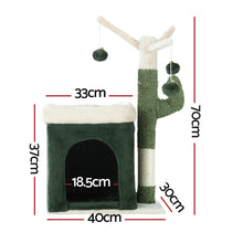 Load image into Gallery viewer, 4.3 i.Pet Cat Tree Tower Scratching Post Scratcher Wood Condo Bed House Toys 70cm