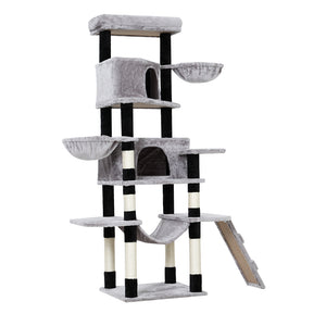 3.2 i.Pet Cat Tree Tower Scratching Post Scratcher Wood Condo House Play Bed 161cm