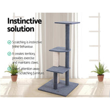 Load image into Gallery viewer, i.Pet Cat Tree 124cm Trees Scratching Post Scratcher Tower Condo House Furniture Wood Steps