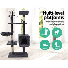 Load image into Gallery viewer, i.Pet Cat Tree 140cm Trees Scratching Post Scratcher Tower Condo House Furniture Wood Aus