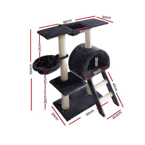 i.Pet Cat Tree 100cm Trees Scratching Post Scratcher Tower Condo House Furniture Wood Feline Aus