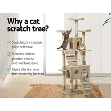 Load image into Gallery viewer, i.Pet Cat Tree 180cm Trees Scratching Post Scratcher Tower Condo House Furniture Wood Beige Aus