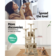 Load image into Gallery viewer, i.Pet Cat Tree 180cm Trees Scratching Post Scratcher Tower Condo House Furniture Wood Beige Aus